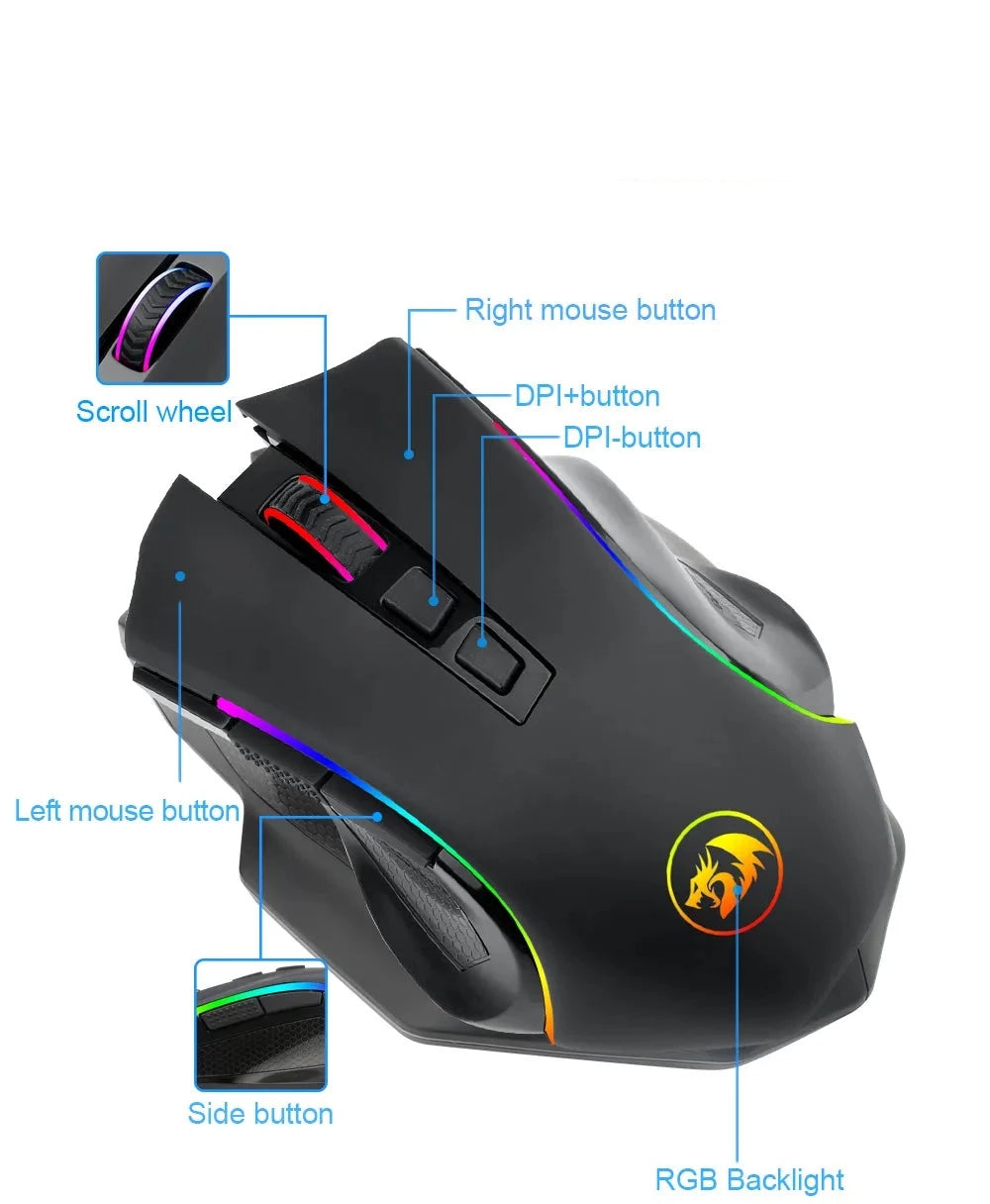 Mouse Gamer Redragon Griffin Sem Fio M602 8000 DPI - Nitroxx Games | De tudo para games e acessórios 