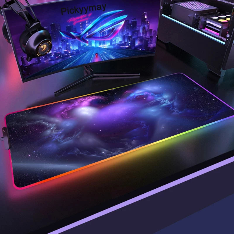 Mousepad Gamer RGB Ondas XXL 90x40cm Led - Nitroxx Games | De tudo para games e acessórios 